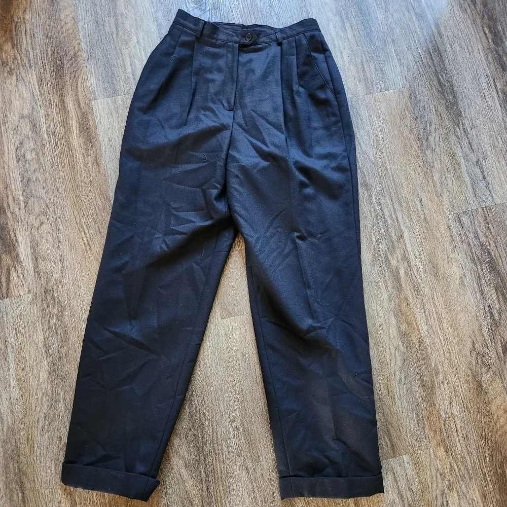 Ralph Lauren Womens Wool Dress Pants Size 8 Petite Euc
